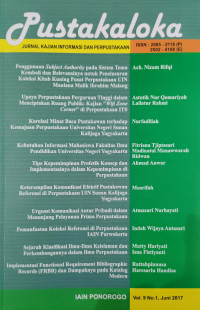 Sejarah Klasifikasi Ilmu-ilmu Keislaman dan Perkembangannya dalam Ilmu Perpustakaan