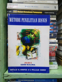 Metode Penelitian Bisnis jilid 1